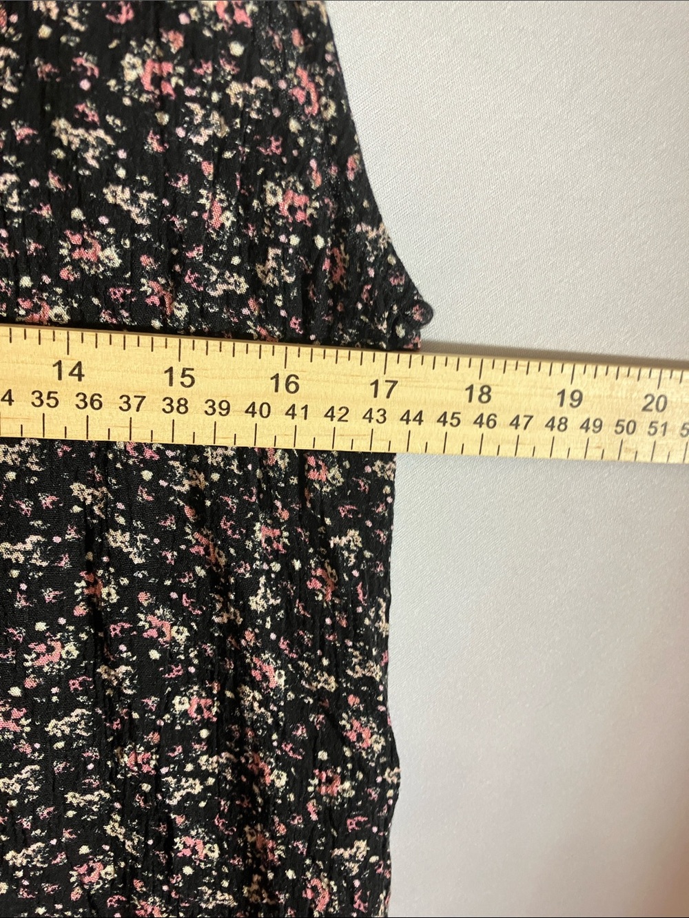 Self Esteem Black Sleeveless V-Neck Blouse with Pink Floral Print - Picture 5 of 9